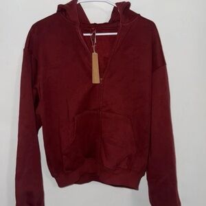 SKIMS Burgundy Merlot Hoodie Jacket, New in Bag! Kim Kardashian